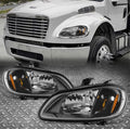 Par de faros negros para Freightliner M2 03-19 106 112