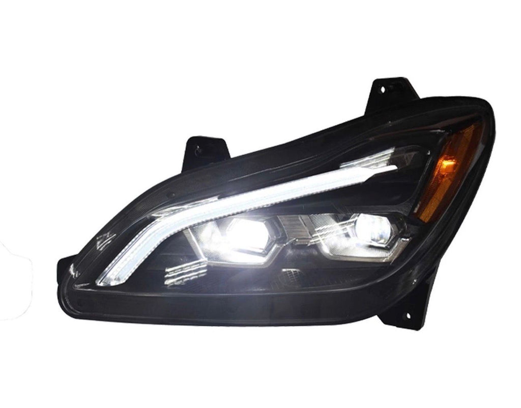 Kenworth T680 2022+ Par de faros LED negros señal de giro secuencial DRL