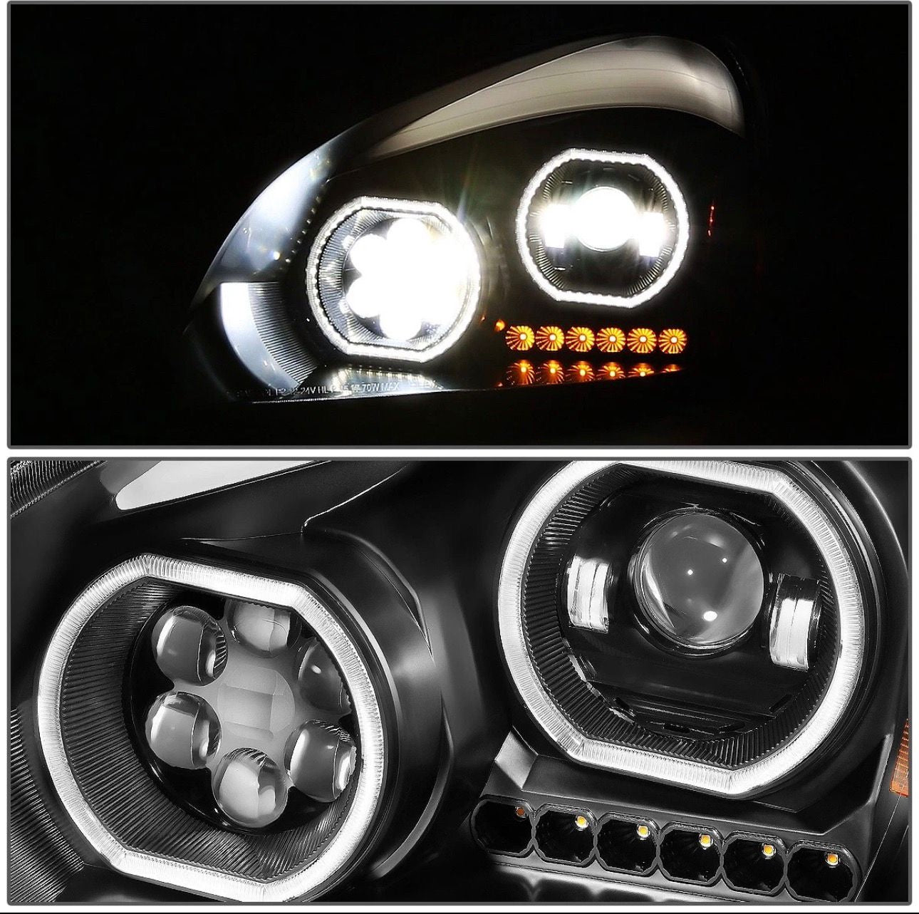 Faros DRL Freightliner Cascadia 08-17 negros