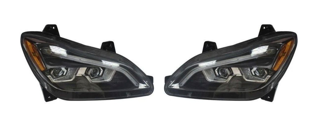 Kenworth T680 2022+ Par de faros LED negros señal de giro secuencial DRL