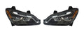 Kenworth T680 2022+ Par de faros LED negros señal de giro secuencial DRL