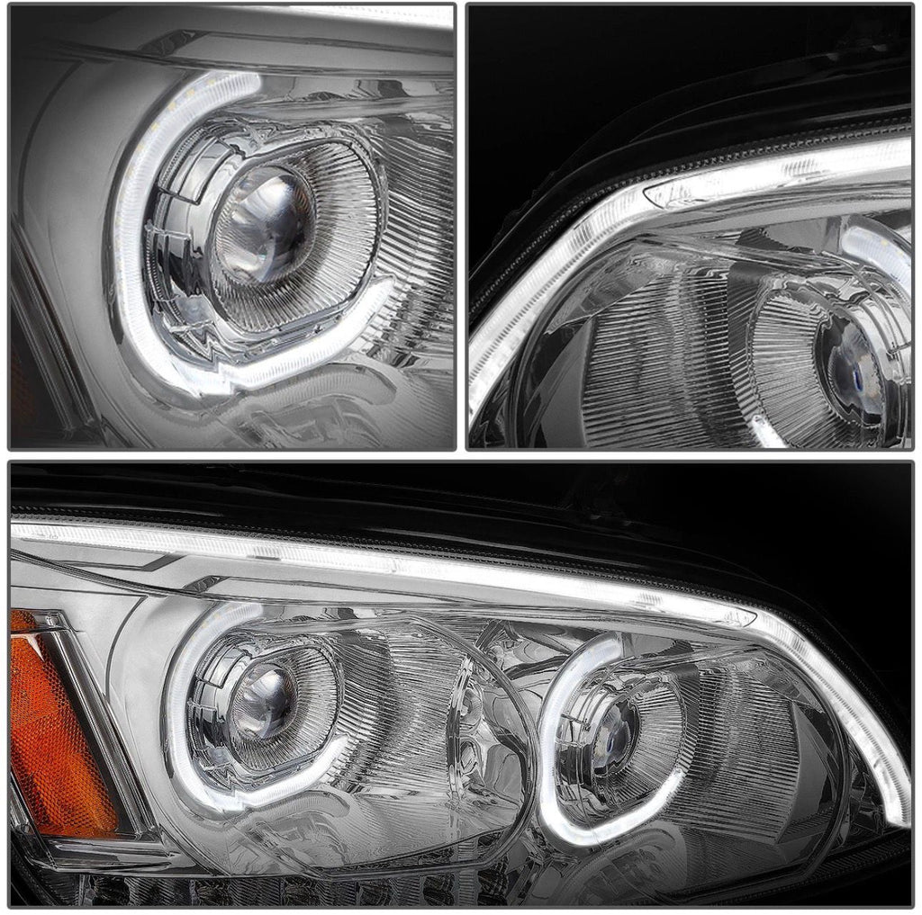 Faro con señal de giro cromado LED DRL para Kenworth 08-19 T170 T370 T660