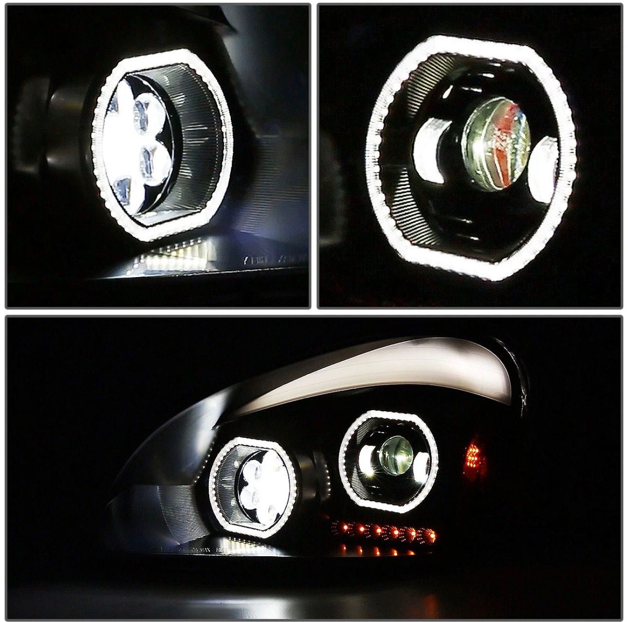 Faros DRL Freightliner Cascadia 08-17 negros