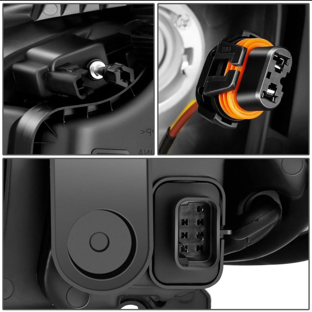 Par de faros negros para Freightliner M2 03-19 106 112